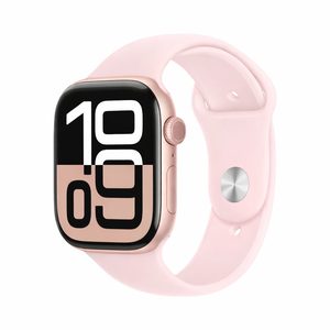 Products: Apple Watch Series 10 (GPS) 46mm Rose Gold Aluminium Case & Pink Sport Band Like New - Mobile City