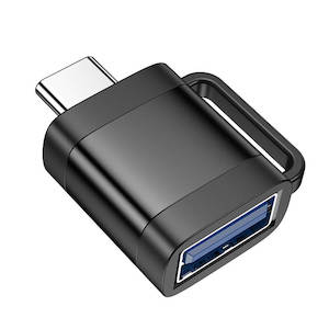 Chargers Power Accessories: hoco Type-C to USB-A Multi-Device Compatibility OTG Adapter UA31C