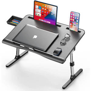 Pad Stand: Mobie PVC Leather Foldable Laptop Bed Tray Desk F8L