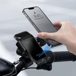 Car Phone Holder: Baseus Smart Solar Power Wireless Cycling Electric Holder
