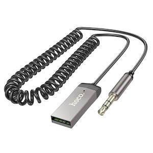 Bluetooth Transmitter: hoco. E78 Benefit In Car AUX Bluetooth Audio Receiver with Cable E78