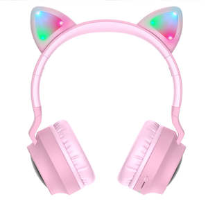 Wireless Headphones: hoco. Bluetooth Cat Ear Wireless Headset LED Light W27