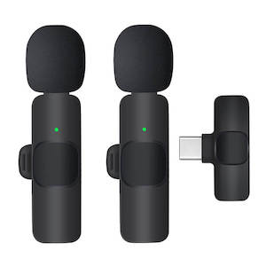 Mircophone: Mobie Dual Plug-Play Wireless Lavalier Microphones for Type-C Ports K9