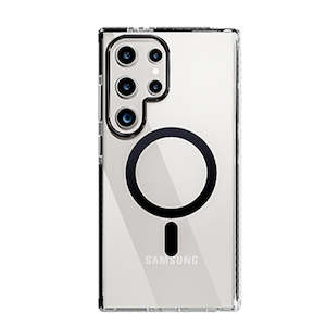 Phones: Samsung Galaxy S24 Ultra 2024 Transparent Airbag Shockproof MagSafe Phone Case