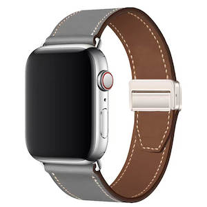 Wearables: Mobie Full-Grain Cowhide Apple Watch Band with Magnetic Fold Clasp 38/40/41mm