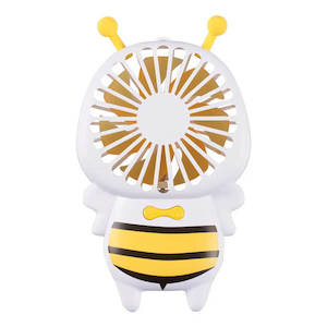 Mobie Portable Handheld Bee Mini Fan with Night Ligh & Lanyard
