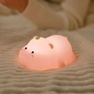 Lights: Mobie Hippo Baby Soft Touch Silicone Pat Light Night Lamp