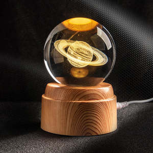 Lights: Mobie 3D Rotating Saturn Crystal Ball Night Light