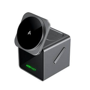 Chargers Power Accessories: Acefast 3 in 1 Qi Wireless Charger Station with Retractable Cable for Apple Watch E34