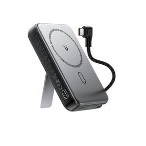 Power Banks: Acefast 10000mAh MagSafe Wireless Power Bank Built in Type-C Cable and Stand M24