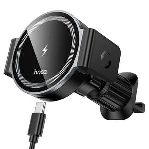 Hoco 15W Wireless Charging Magnetic & Clamp Air Vent Car Phone Holder HW35