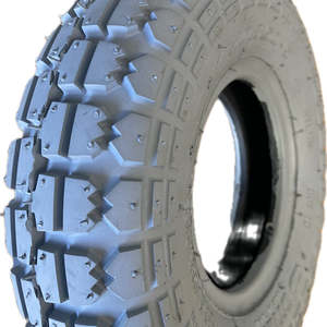 Mobility Scooter Tyre 4.10/3.50-5 Grey with Round Edge & Block Tread - Reliable &hellip;