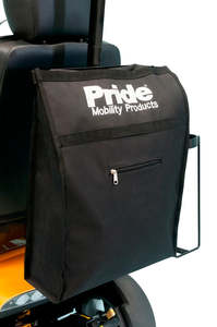 Mobility Scooter Accessories: Pride Mobility Rear Bag with built in Cane & Crutch Holders