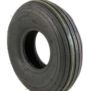 Mobility Scooter Tyre 3.00-4 Black with Ribbed Tread - Smooth Steering & Comfort
