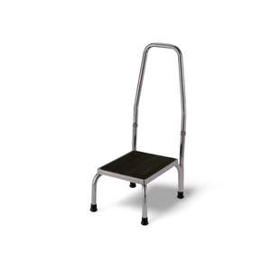 Solid Metal Step Stool with Support Handle - Extra Stability