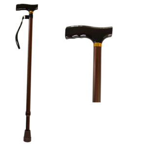 T Handle Walking Stick - Bronze Lightweight Cane