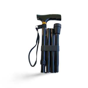 Folding Walking Stick - Black Colour