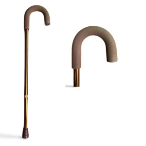 Crook Handle Walking Stick - Bronze Lightweight Cane