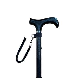 Walking Cane Accessories: Carbon Fibre Walking Stick Bundle (Ultra Lightweight Cane + Wrist Strap) - *Bundle*