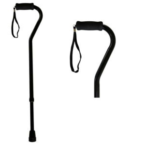 Swan Handle Walking Cane - Black Lightweight Walking Stick