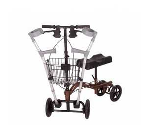 Lightweight Walkers Rollators Walking Frames Nz: Freiheit Heavy-Duty Knee Walker - 180kg with Crutch Holders