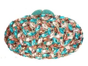 Products: Unique pear shaped crystal clutch DRP15