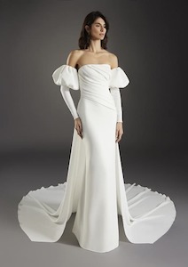 Products: Exquisite Column Dress in Luxurious Crepe