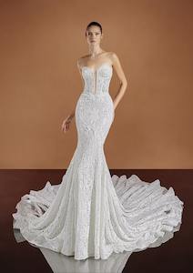 Products: Mermaid Wedding Dress with Strapless Neckline and Sculpted Bodice