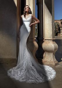 Products: Embroidered Mermaid Wedding Gown