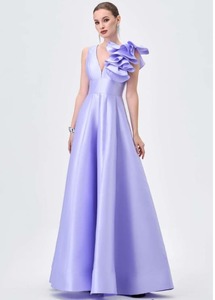 Dramatic Ruffle Neck Gown B8301104