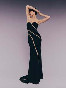Strapless Mermaid Gown with Train PNDR22