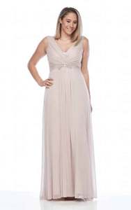 Products: Elegant Chiffon, V Neck Evening Dress with Cowl Back ZBDR8