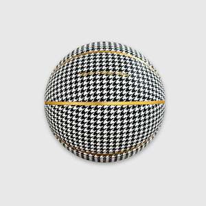 Houndstooth Leather Basketball (Gold)