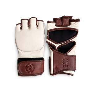 Boxing Gifts: PRO Cream / Brown 'Purist' Leather MMA Gloves