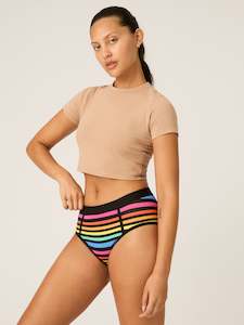 Underwear: Pride Brief Moderate-Heavy Rainbow