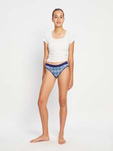 Teen Hipster Bikini Super Midnight Purple Check