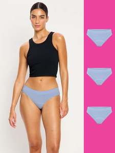 Light Absorbency: ModiComfort Seamless Boyleg Light Blue Aura 3 Pack