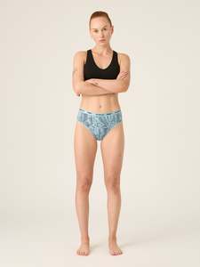 Activewear: Puma X Modibodi Active Printed Classic Brief Moderate Palm Blue