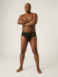 Men: Modibodi Men Brief Ultra Leak-Proof Black