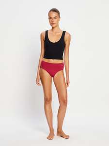 Basic Mid-Rise Brief Moderate Cerise Pink