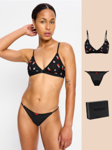 Light Moderate Absorbency: V Day Bralette & Tanga Brief Set