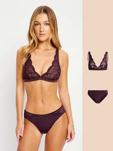 Moderate Absorbency: Pretty in Plum Bralette & Midi Brief Set
