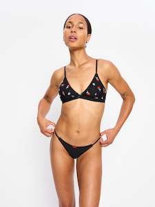 Intimates V Day Tanga Brief Light-Moderate Black Rose
