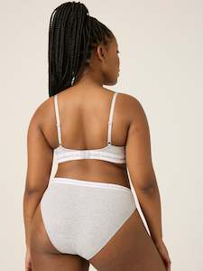 Bras Tops: Basic Triangle Bralette Grey Marle