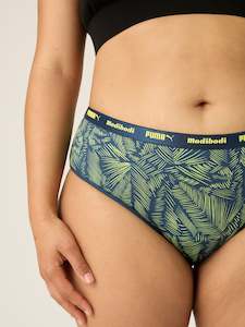 Puma X Modibodi Active Printed Classic Brief Moderate-Heavy Palm Green