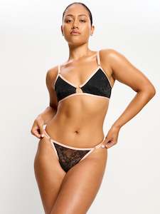 Perspiration: Bliss Thong Light Jet Black