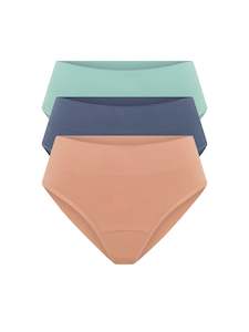 ModiComfort Seamless Hi-Leg Brief Everyday 3 Pack Multi Mineral