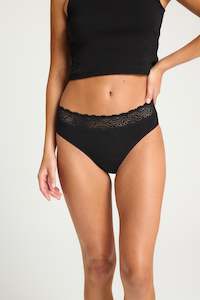 Sensual Hi Waist Bikini Light Black