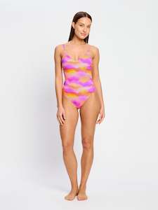 Swimwear Sunset V Neck One Piece Light Hazy Pink