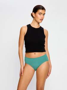 Basic Mid-Rise Brief Moderate Teal Green